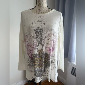 Magnolia Pearl- unisex White Graphic Top